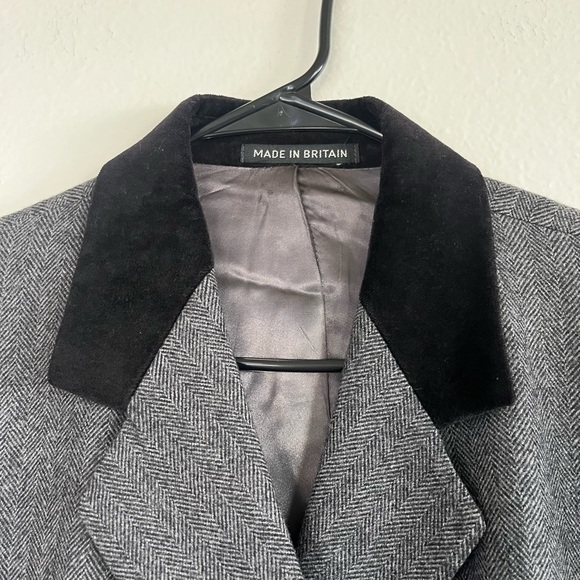 Bullock & Jones Wool Coat Suede Collar Made in Britain - Picture 2 of 11